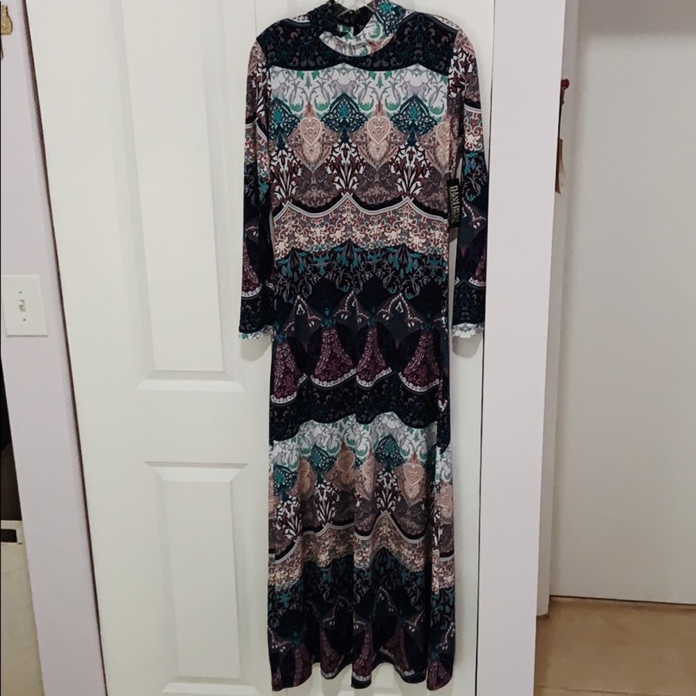 New York & Company Blue Maxi Long sleeve